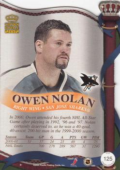 2001-02 Pacific Crown Royale - Retail #125 Owen Nolan Back