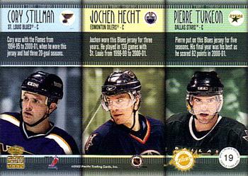 2001-02 Pacific Crown Royale - Triple Threads #19 Cory Stillman / Jochen Hecht / Pierre Turgeon Back