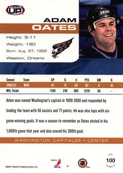 2001-02 Pacific Heads Up - Blue #100 Adam Oates Back