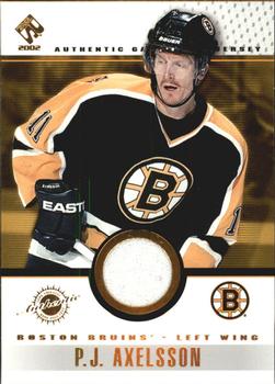 2001-02 Pacific Private Stock - Game Gear #7 P.J. Axelsson Front