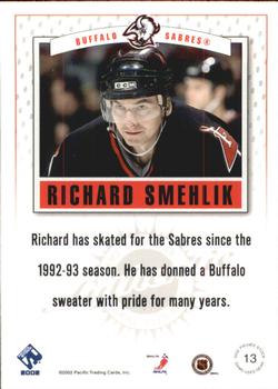 2001-02 Pacific Private Stock - Game Gear #13 Richard Smehlik Back