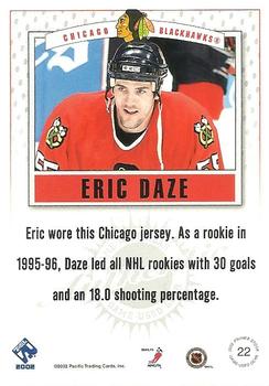2001-02 Pacific Private Stock - Game Gear #22 Eric Daze Back