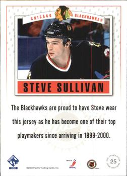 2001-02 Pacific Private Stock - Game Gear #25 Steve Sullivan Back