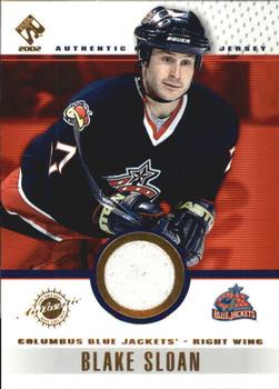 2001-02 Pacific Private Stock - Game Gear #33 Blake Sloan Front
