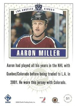 2001-02 Pacific Private Stock - Game Gear #51 Aaron Miller Back