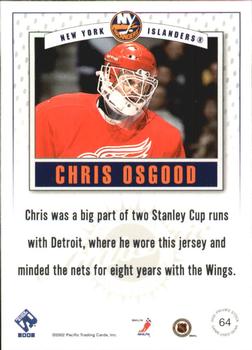 2001-02 Pacific Private Stock - Game Gear #64 Chris Osgood Back