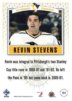2001-02 Pacific Private Stock - Game Gear #84 Kevin Stevens Back
