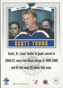 2001-02 Pacific Private Stock - Game Gear #90 Scott Young Back