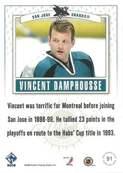 2001-02 Pacific Private Stock - Game Gear #91 Vincent Damphousse Back