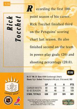 1993-94 Upper Deck - SP #126 Rick Tocchet Back