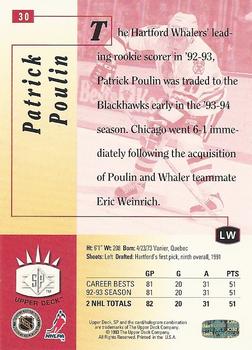 1993-94 Upper Deck - SP #30 Patrick Poulin Back