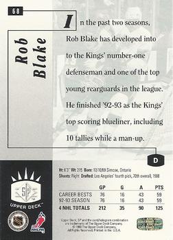 1993-94 Upper Deck - SP #68 Rob Blake Back