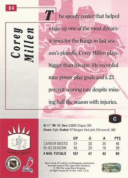 1993-94 Upper Deck - SP #84 Corey Millen Back