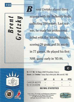 1993-94 Upper Deck - SP #150 Brent Gretzky Back