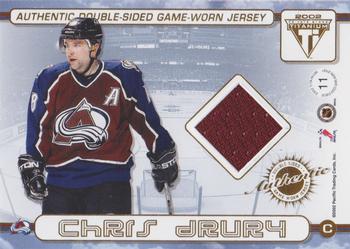 2001-02 Pacific Private Stock Titanium - Authentic Double-Sided Jerseys #11 Milan Hejduk / Chris Drury Back