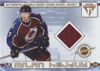 2001-02 Pacific Private Stock Titanium - Authentic Double-Sided Jerseys #11 Milan Hejduk / Chris Drury Front