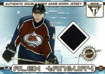 2001-02 Pacific Private Stock Titanium - Authentic Double-Sided Jerseys #14 Alex Tanguay / Vaclav Nedorost Front