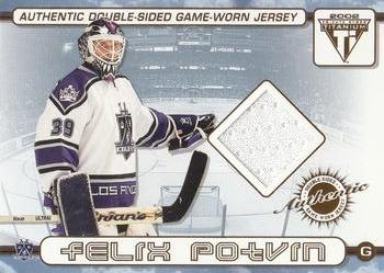 2001-02 Pacific Private Stock Titanium - Authentic Double-Sided Jerseys #17 Felix Potvin / Zigmund Palffy Front