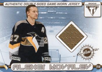 2001-02 Pacific Private Stock Titanium - Authentic Double-Sided Jerseys #36 Alexei Kovalev / Rich Parent Front