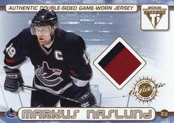 2001-02 Pacific Private Stock Titanium - Authentic Double-Sided Jerseys #56 Markus Naslund / Dan Cloutier Front