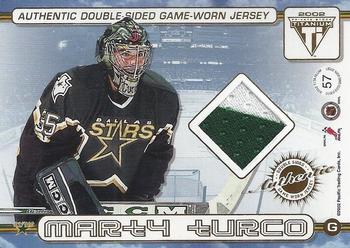 2001-02 Pacific Private Stock Titanium - Authentic Double-Sided Jerseys #57 Brendan Morrison / Marty Turco Back