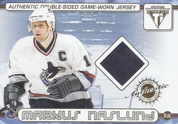 2001-02 Pacific Private Stock Titanium - Authentic Double-Sided Jerseys #58 Markus Naslund / Daniel Alfredsson Front
