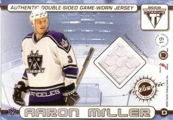2001-02 Pacific Private Stock Titanium - Authentic Double-Sided Jerseys #19 Rob Blake / Aaron Miller Back