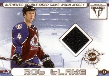 2001-02 Pacific Private Stock Titanium - Authentic Double-Sided Jerseys #19 Rob Blake / Aaron Miller Front
