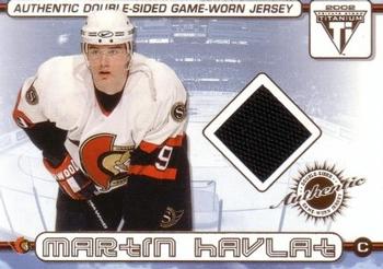 2001-02 Pacific Private Stock Titanium - Authentic Double-Sided Jerseys #47 Martin Havlat / Marian Hossa Front