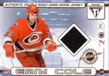 2001-02 Pacific Private Stock Titanium - Authentic Double-Sided Jerseys #62 Jeff O'Neill / Erik Cole Back