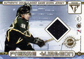 2001-02 Pacific Private Stock Titanium - Authentic Double-Sided Jerseys #65 Ed Belfour / Pierre Turgeon Back