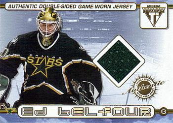 2001-02 Pacific Private Stock Titanium - Authentic Double-Sided Jerseys #65 Ed Belfour / Pierre Turgeon Front