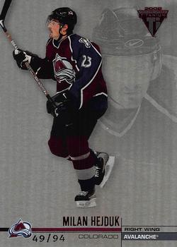 2001-02 Pacific Private Stock Titanium - Hobby Red #35 Milan Hejduk Front