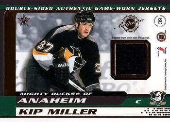 2001-02 Pacific Vanguard - Double-Sided Authentic Game-Worn Jerseys #39 Alexei Kovalev / Kip Miller Back