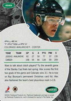 2001-02 Parkhurst - NHL All-Star Fantasy #68 Alex Tanguay Back