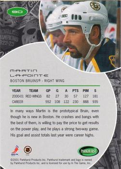 2001-02 Parkhurst - NHL All-Star Fantasy #90 Martin Lapointe Back