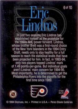1994-95 Donruss - Ice Masters #6 Eric Lindros Back