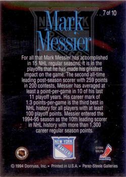 1994-95 Donruss - Ice Masters #7 Mark Messier Back