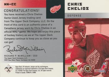 2001-02 SP Authentic - Notable Numbers #NN-CC Chris Chelios Back