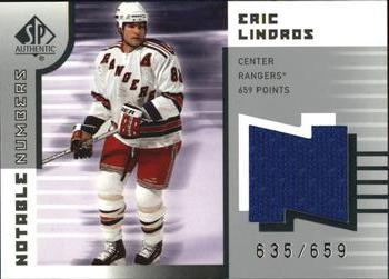 2001-02 SP Authentic - Notable Numbers #NN-EL Eric Lindros Front