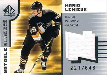 2001-02 SP Authentic - Notable Numbers #NN-ML Mario Lemieux Front