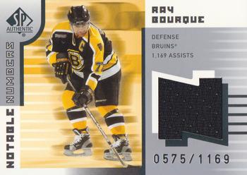 2001-02 SP Authentic - Notable Numbers #NN-RB Ray Bourque Front