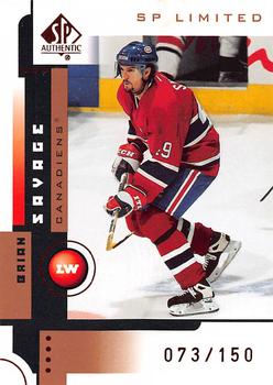 2001-02 SP Authentic - Limited #44 Brian Savage Front