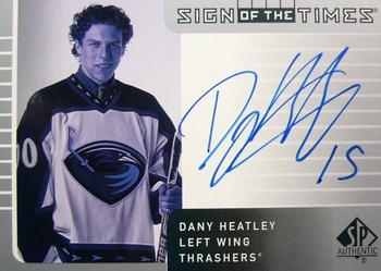 2001-02 SP Authentic - Sign of the Times #DH Dany Heatley Front