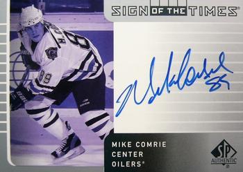 2001-02 SP Authentic - Sign of the Times #MC Mike Comrie Front