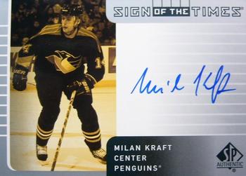 2001-02 SP Authentic - Sign of the Times #MK Milan Kraft Front
