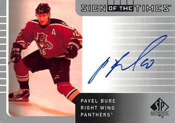 2001-02 SP Authentic - Sign of the Times #PB Pavel Bure Front