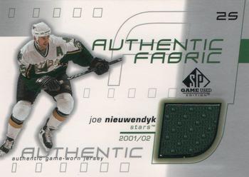 2001-02 SP Game Used - Authentic Fabric #AF-JN Joe Nieuwendyk Front
