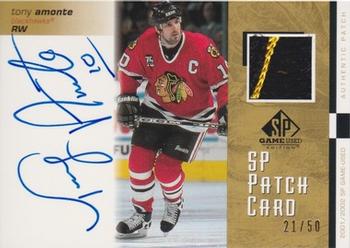 2001-02 SP Game Used - Patches Signed #SP-TA Tony Amonte Front