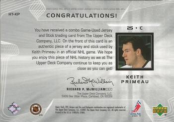 2001-02 SPx - Hockey Treasures #HT-KP Keith Primeau Back